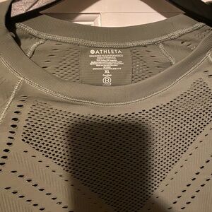 Athleta Sage Green Textured Top